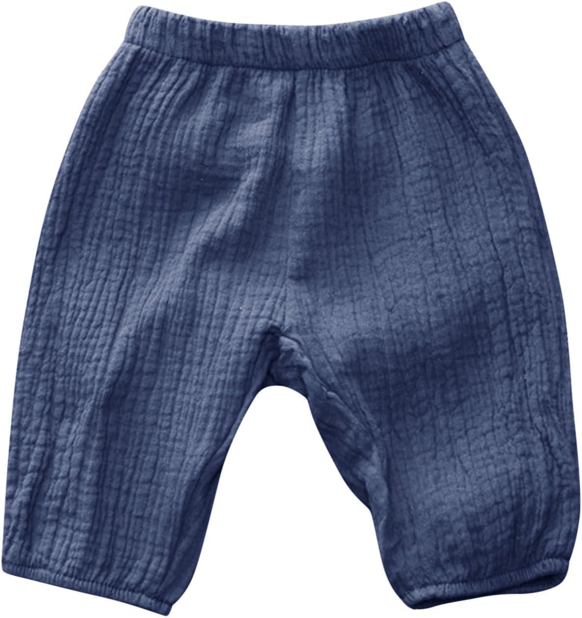 Stylish Unisex Toddler Pants for Boys Stretchy Full-Length 10-12 Months