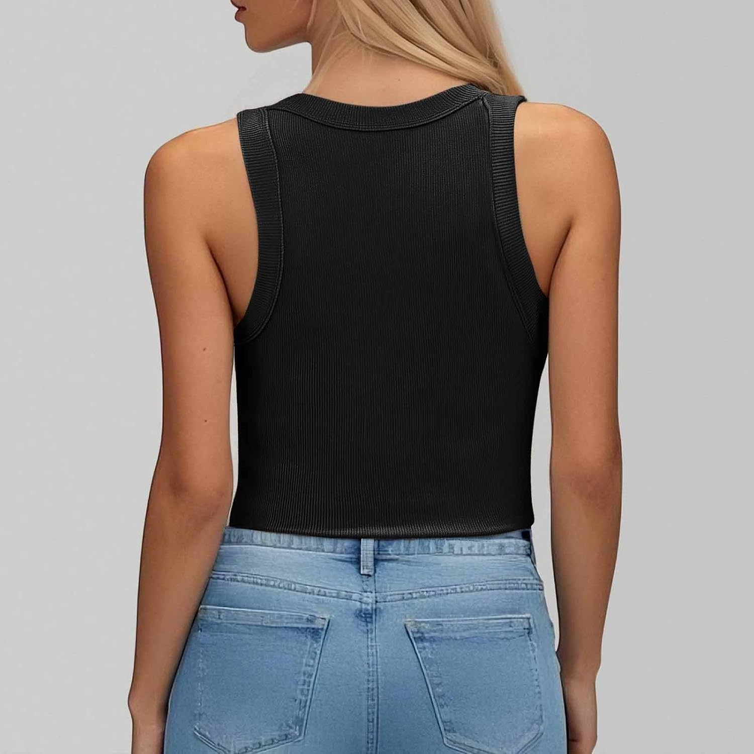 Chic and Supportive Womens Tank Top with Built-in Bra