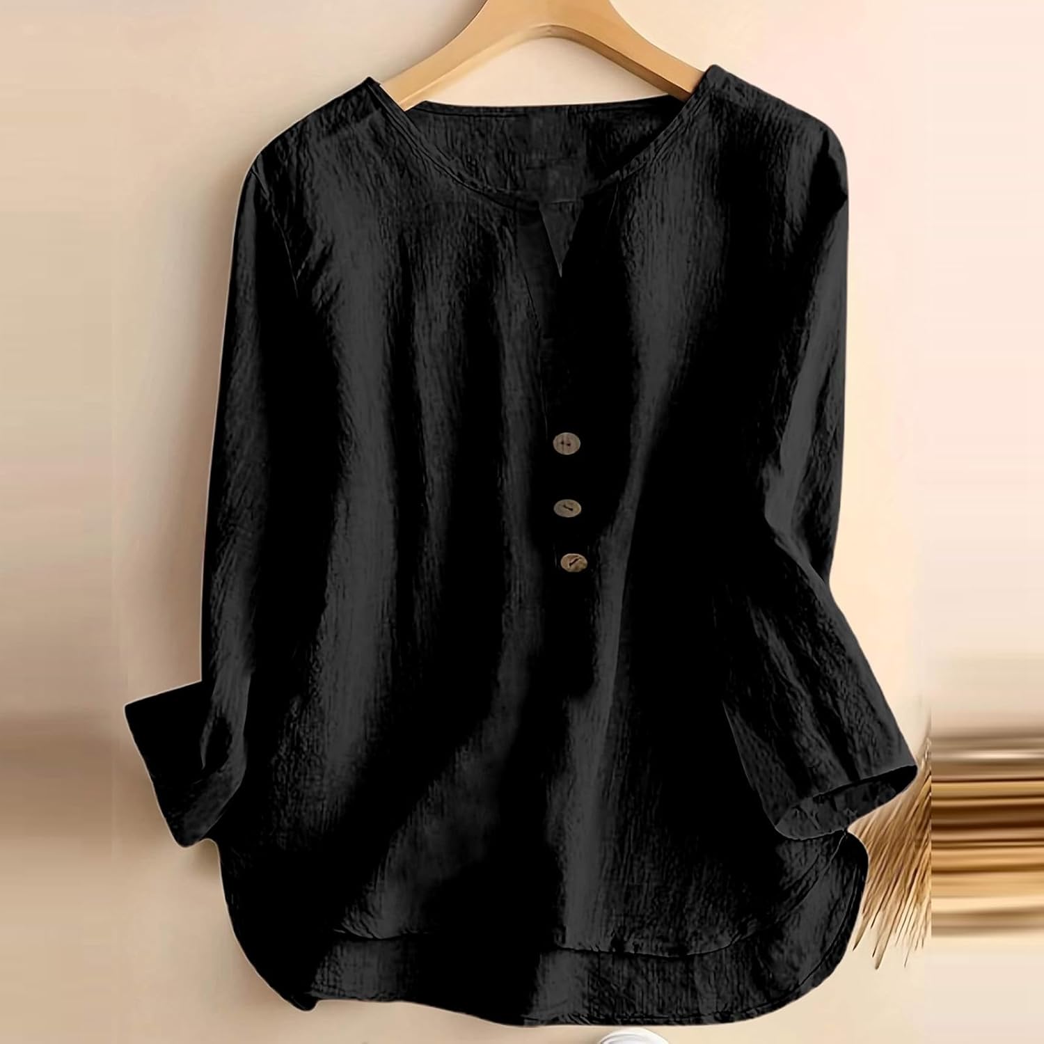 LWMHRJXHE Womens Casual Linen Blouse