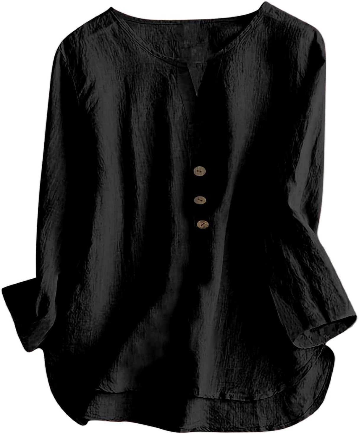 LWMHRJXHE Womens Casual Linen Blouse