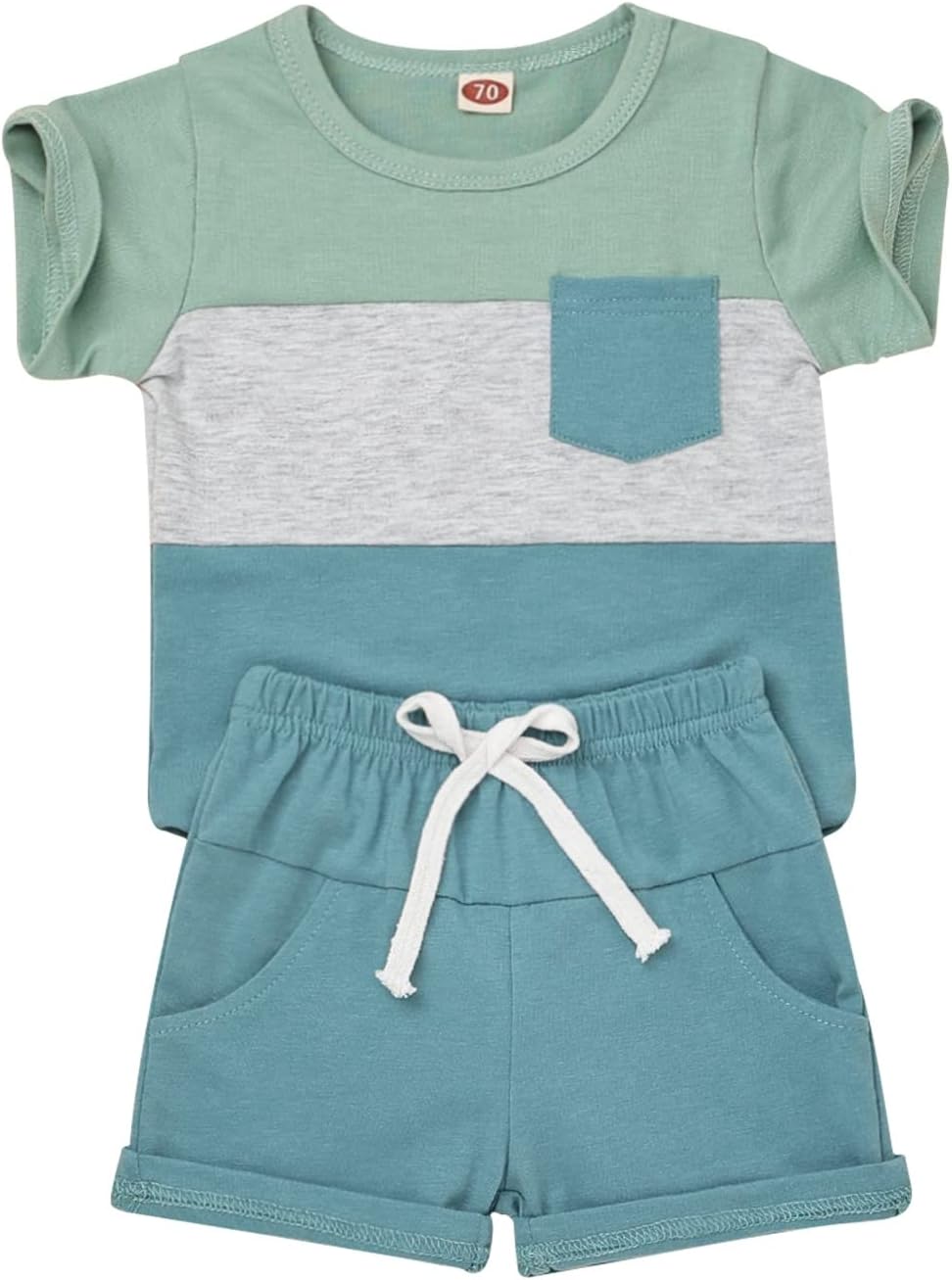 Perfect Summer Set Toddler Boys Outfit with Contrast Design