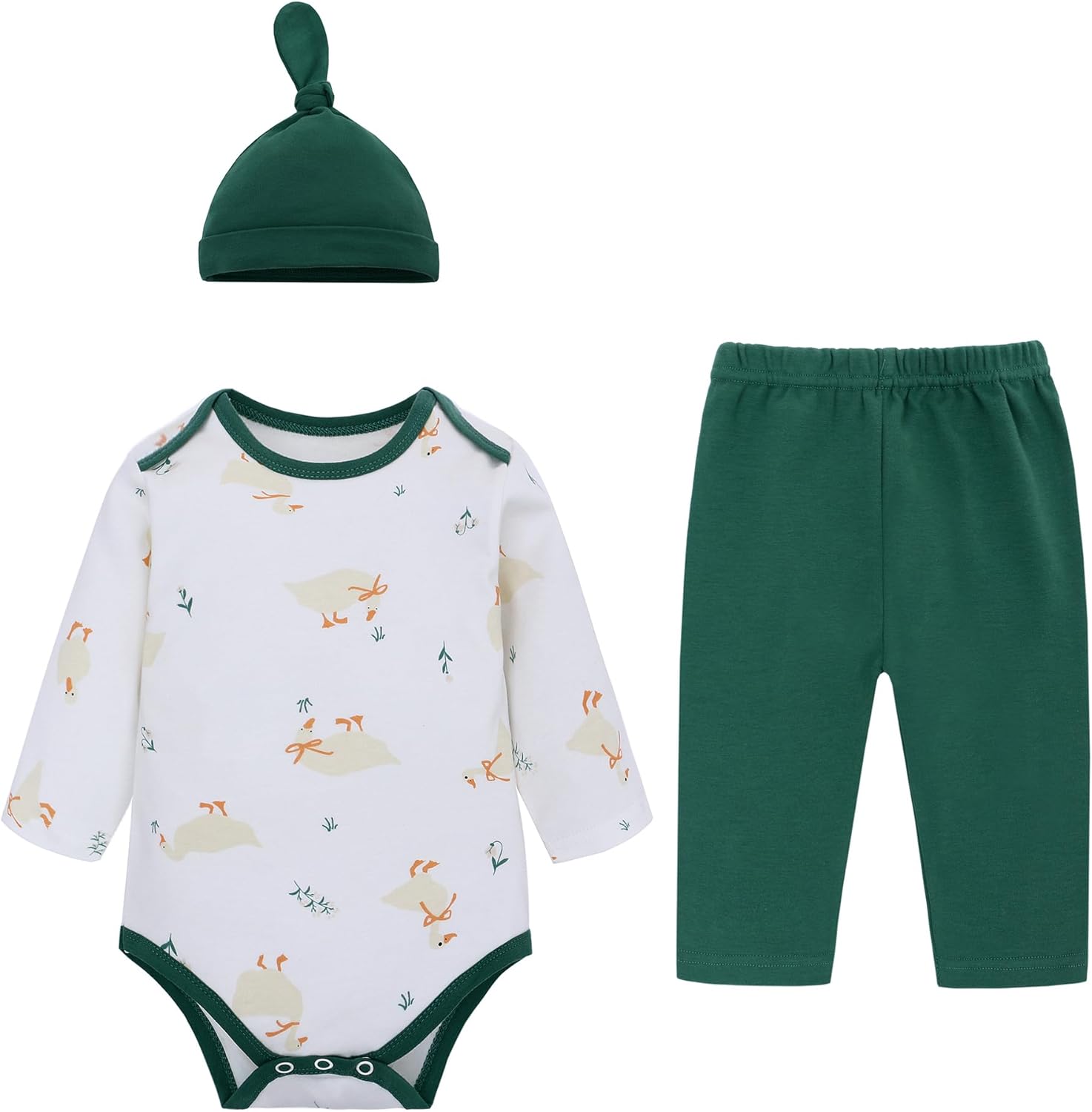 LAT Newborn Unisex Romper Set for Baby Boys Girls