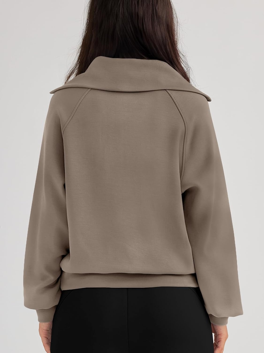 Trendy Queen - Womens Oversize Half-Zip Pullover