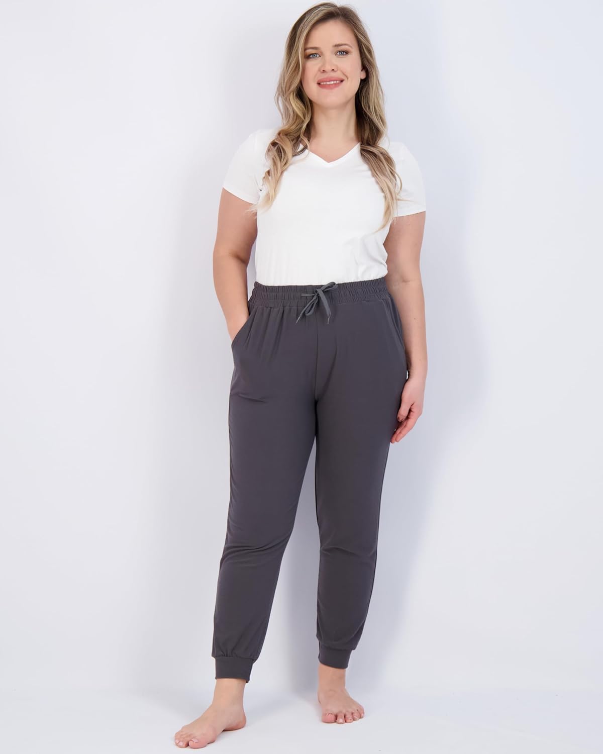 Real Essentials 3-Pack Womens Ultra-Soft Lounge Joggers