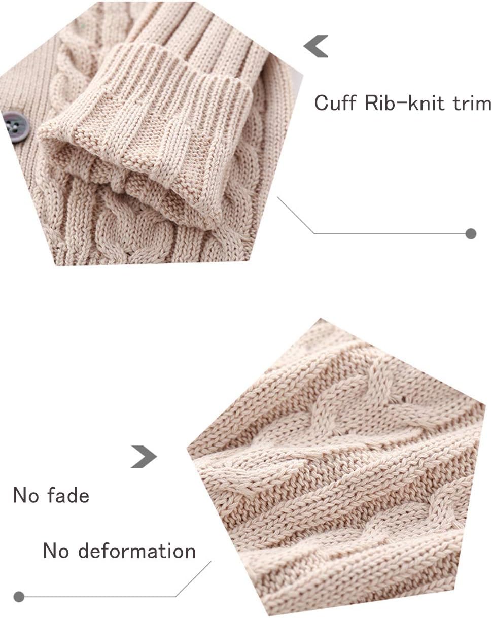 Feidoog Infant Boys Cardigan Crochet Sweater V-Neck