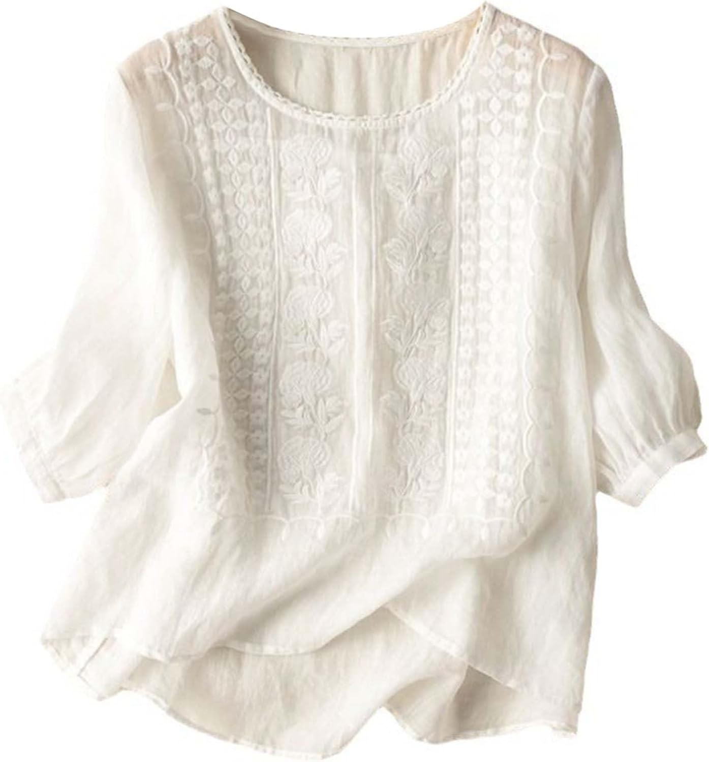 Casual Stylish Womens Short Sleeve Linen T-Shirt