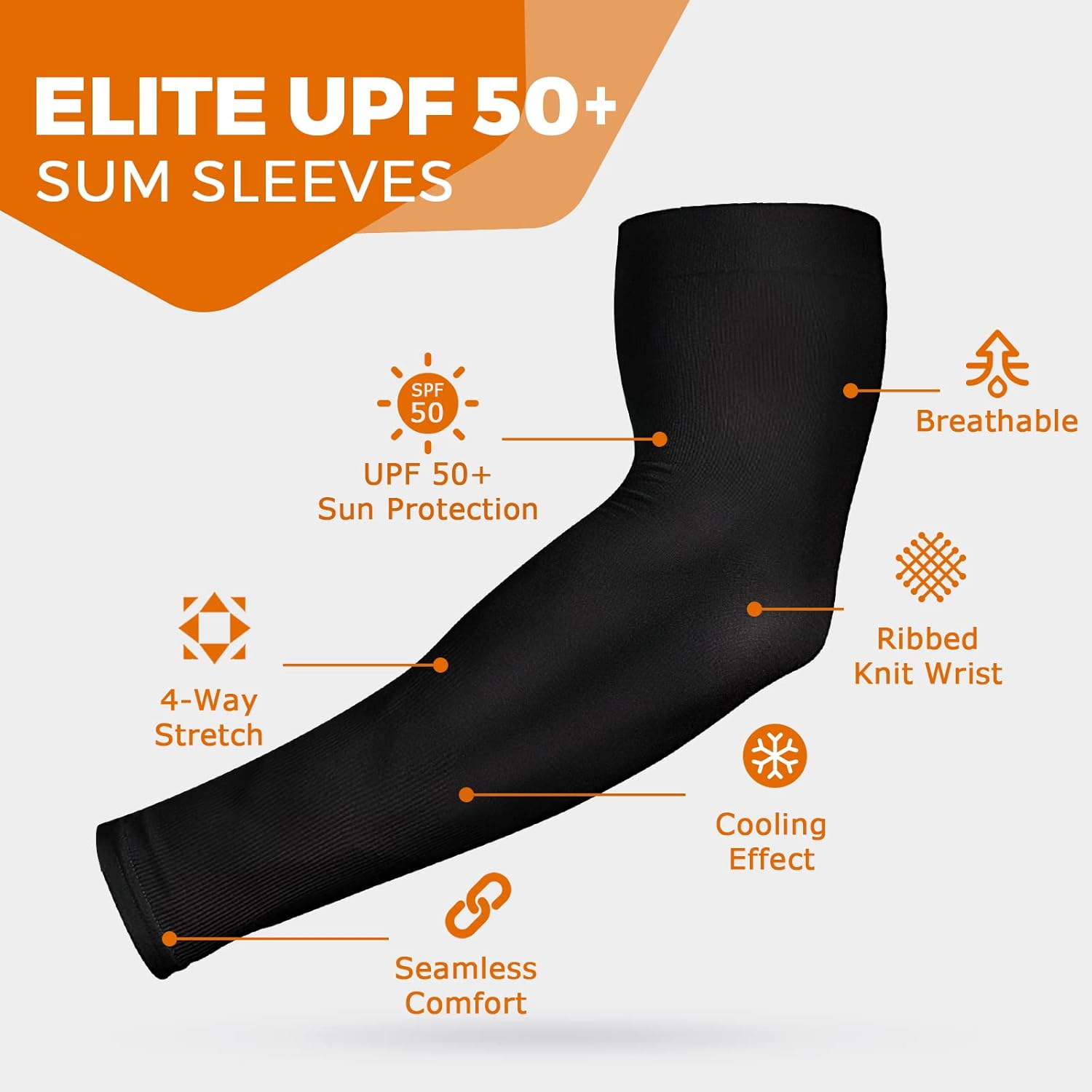 AURUZA 5 Pairs Arm Sleeves Protection Against the Sun