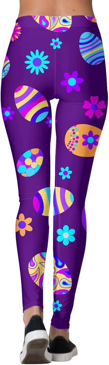 Happy Easter Day Tummy Control Yoga Leggings for Women
