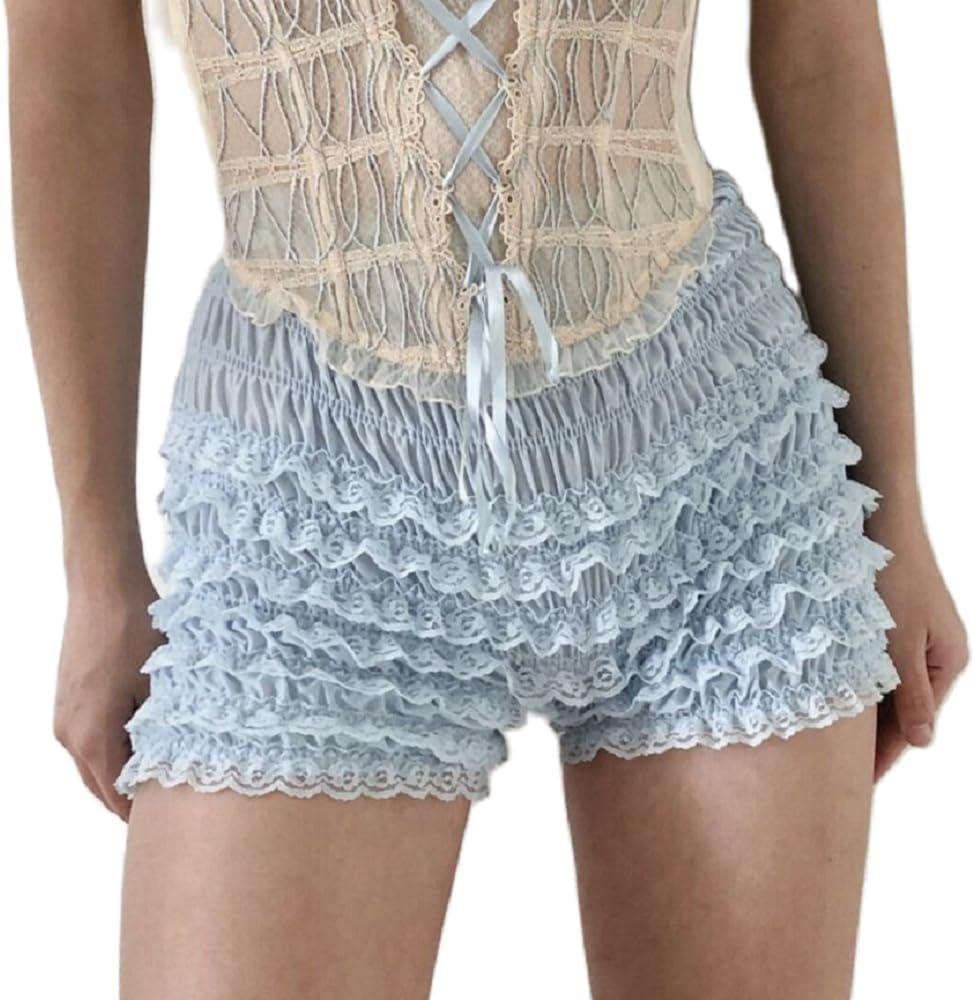Juakoso Womens Large Ruffle Flushshorts