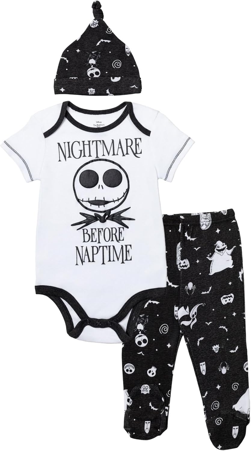 Disney Whimsical Newborn to 24-Month Body Suit Pants Hat Set