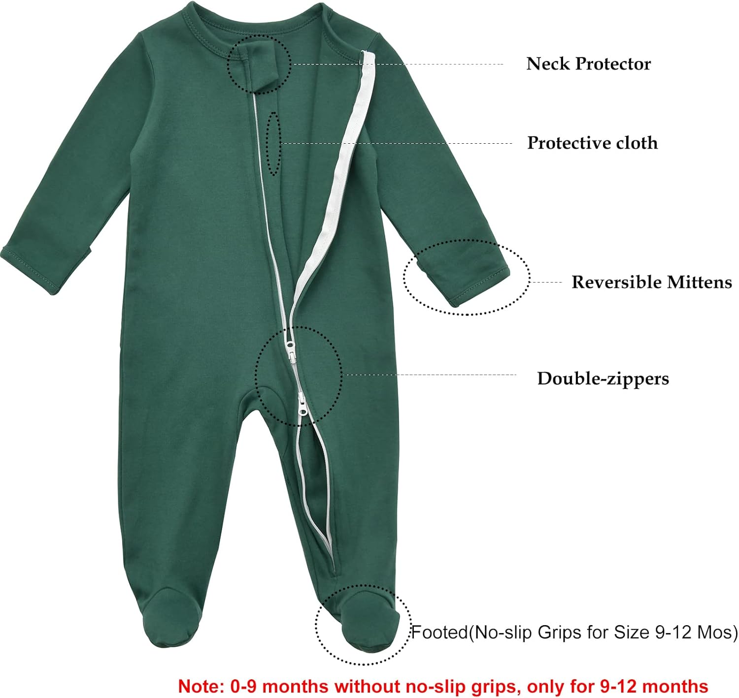 Aablexema Baby Pajama Footie cotton pjs for baby