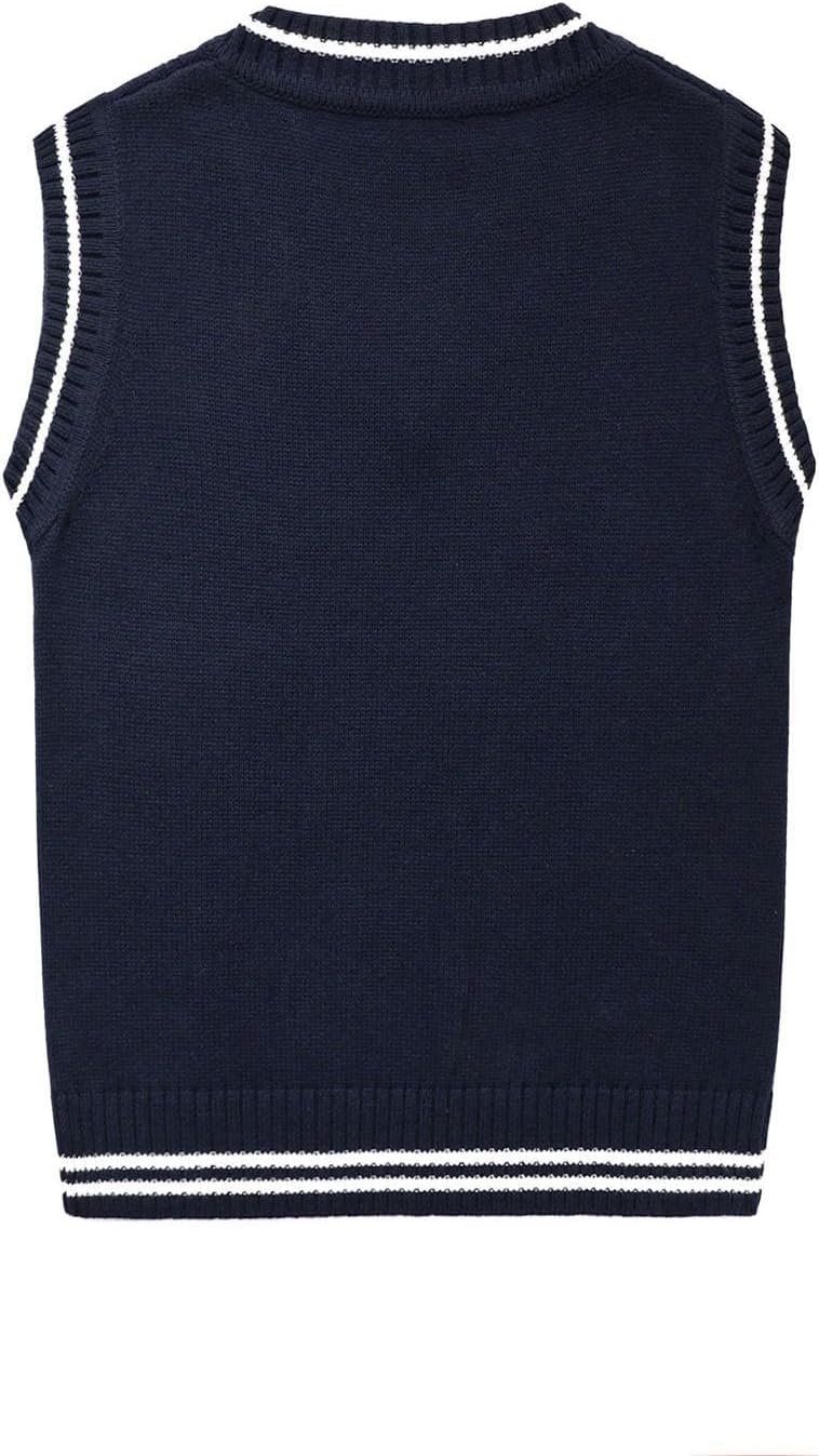 Kids V-Neck Sweater Autumn Winter Knitwear for Boys Girls