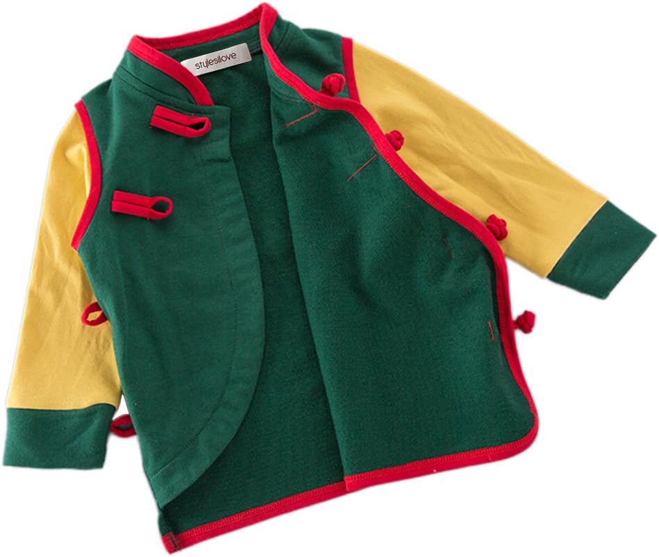 Young Kids Baby Boys Traditional Asian Inspired Long Sleeved Top Sweatshirt