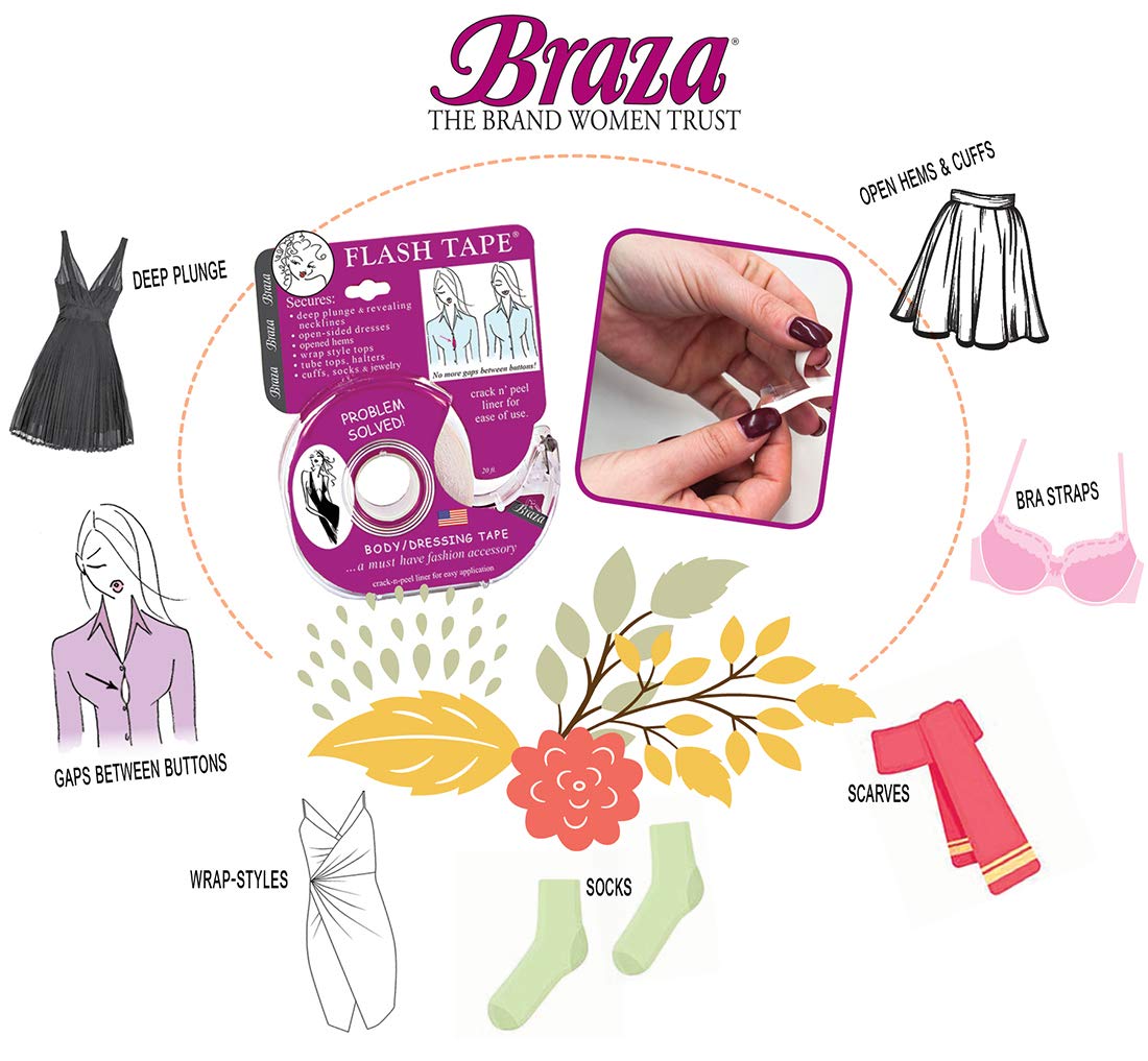 Braza Double-Sided Clear Adhesive Tape - 60 ft