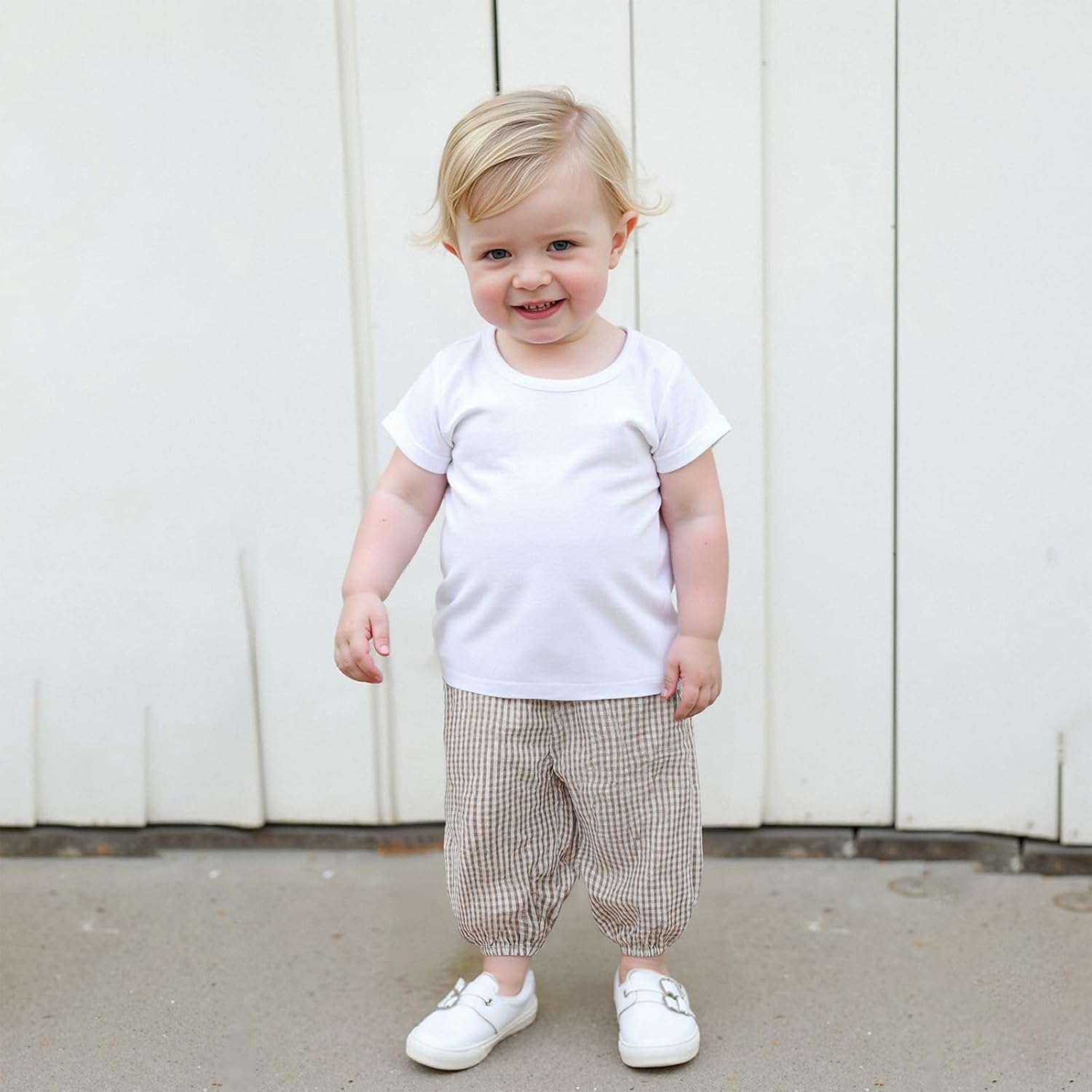 Plaid Toddler BoyGirl Summer Bloomers