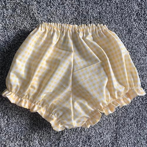 NUFIWI Womens Cute Frill Ruffle Gingham Boy Shorts Y2k Smocked Bloomers