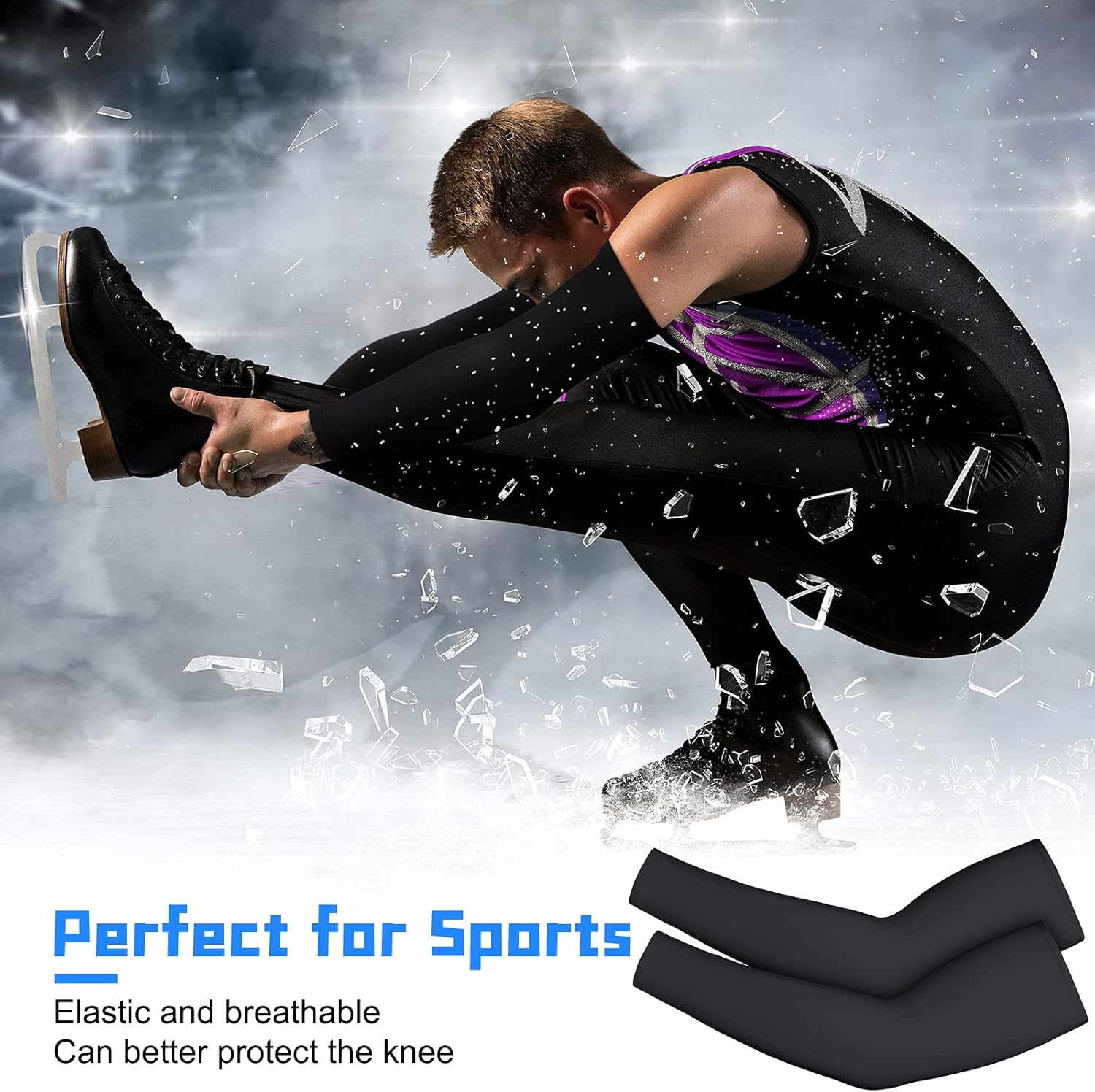 4 Pieces Thermal Arm Warmer Compression Sleeve