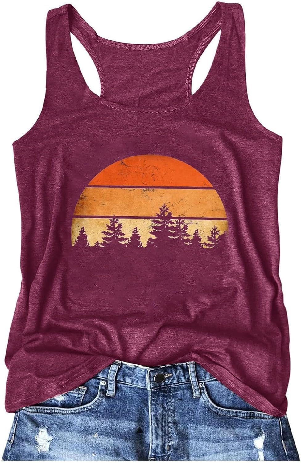 Trendy Beach Tank Top - Printed