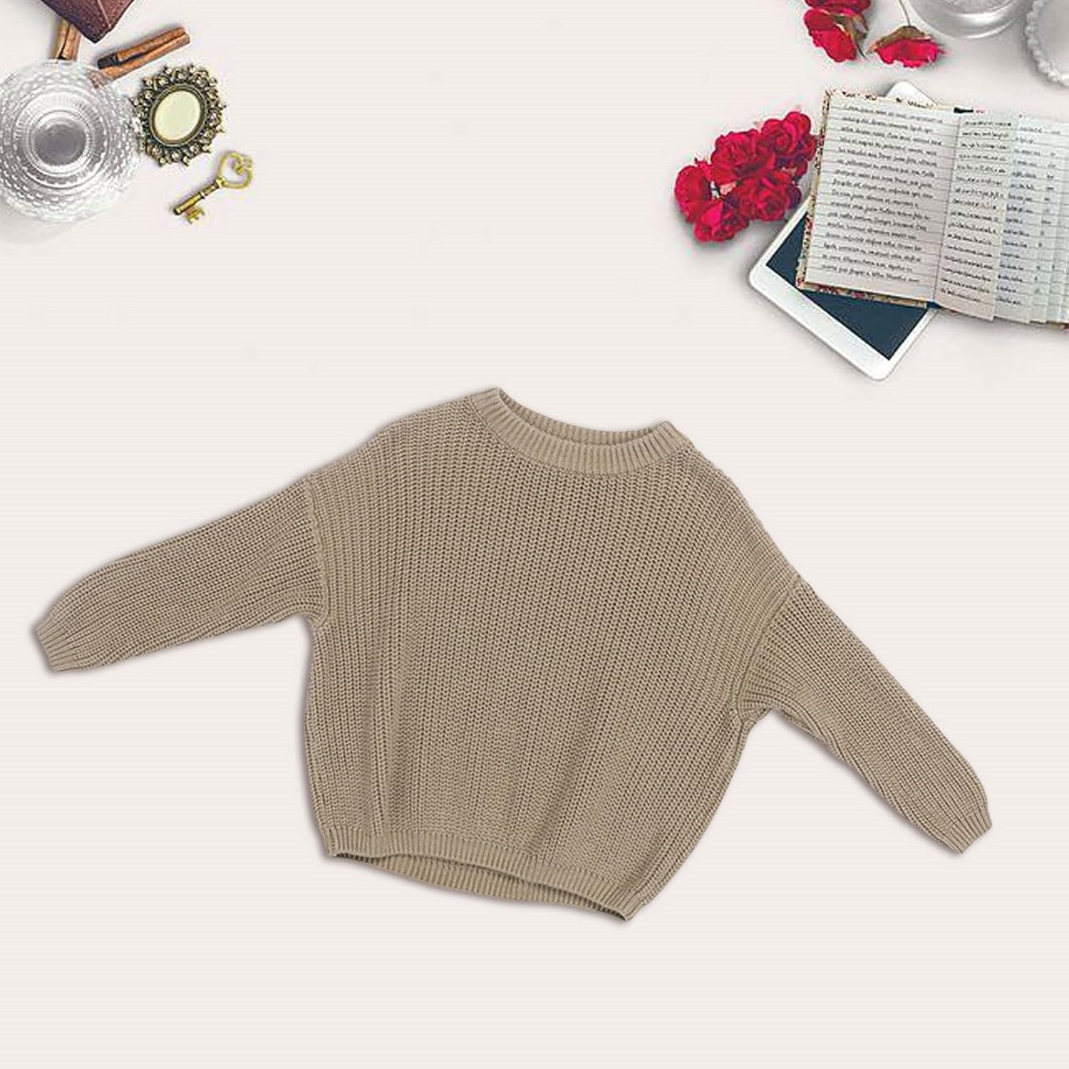Cotton Long Sleeve Baby Sweater for Fall Winter