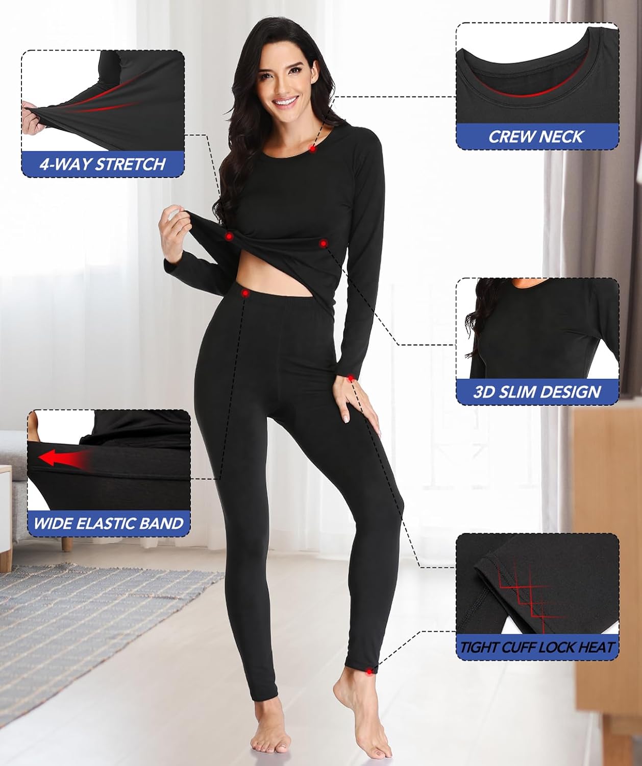 Womens Thermal Underwear Set