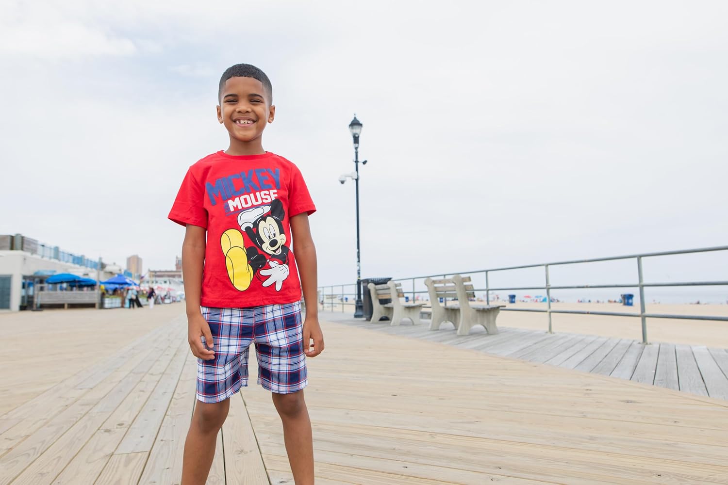Disney Mickey Mouse T-Shirt Shorts Outfit Set for Growing Kids
