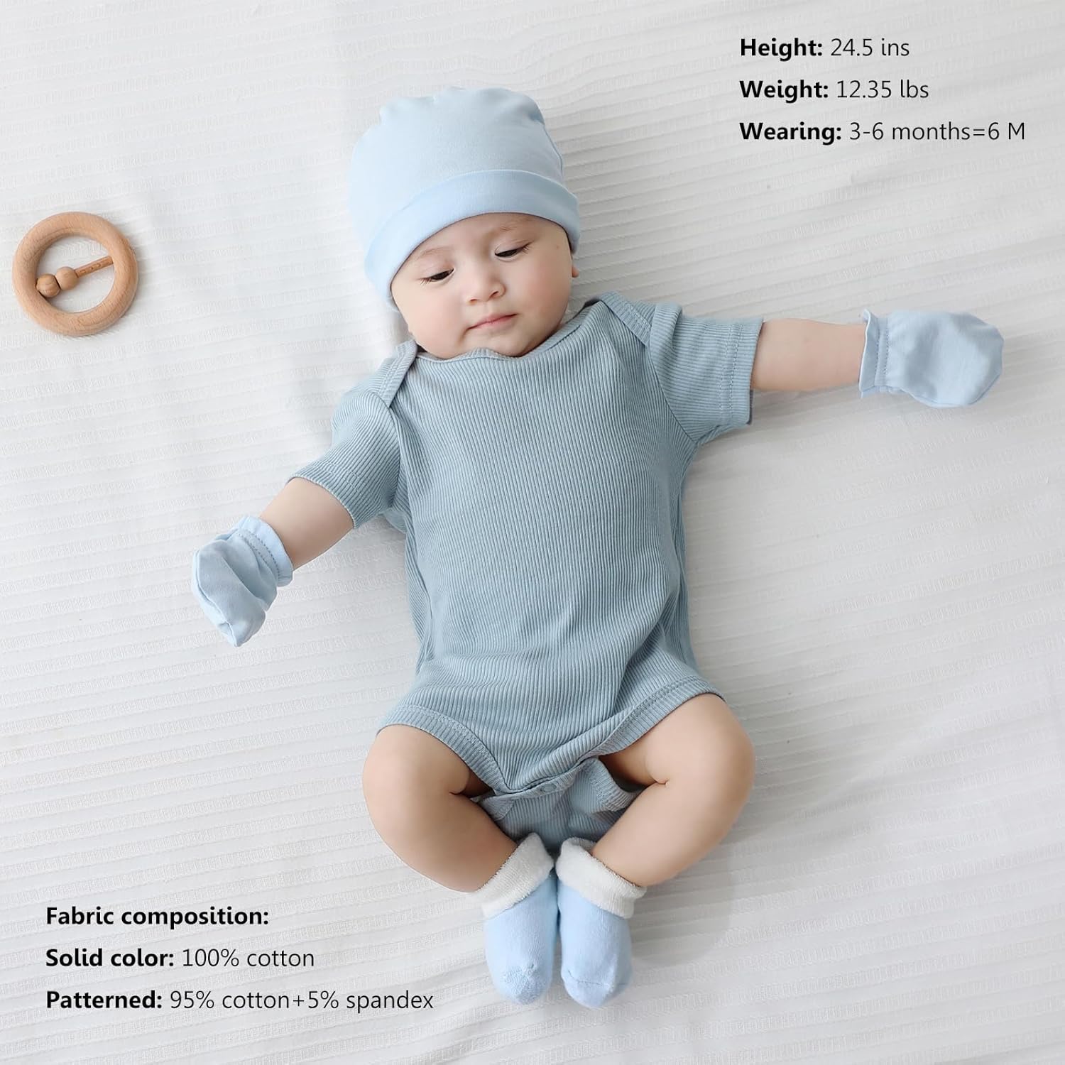 MAMIMAKA Newborn Baby Short Sleeve Bodysuit