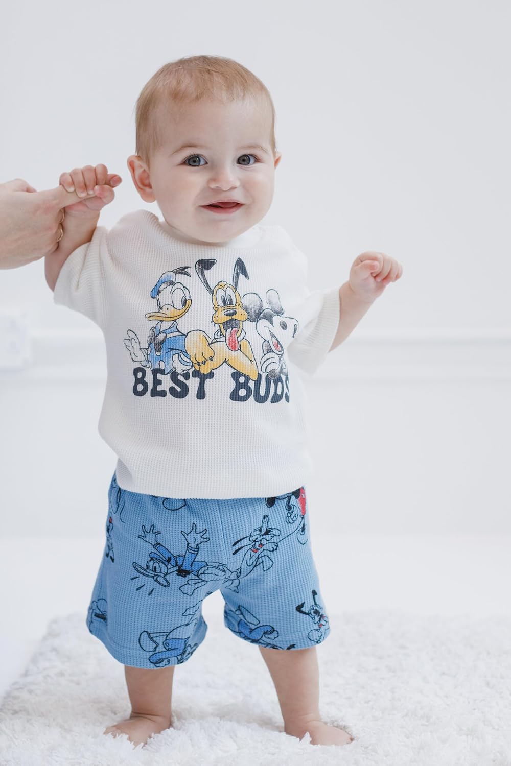Disney Waffle Knit T-Shirt and Shorts Outfit Set for Infants