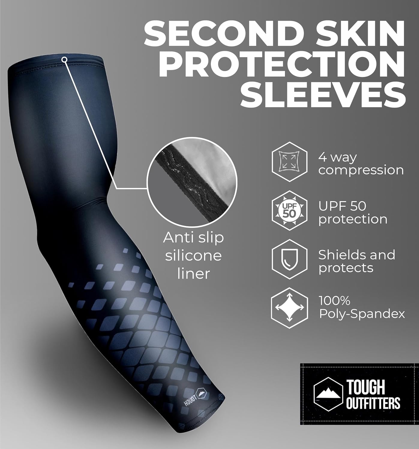 Compression Arm Sleeves for Men Women - Baseball Basketball Volleyball