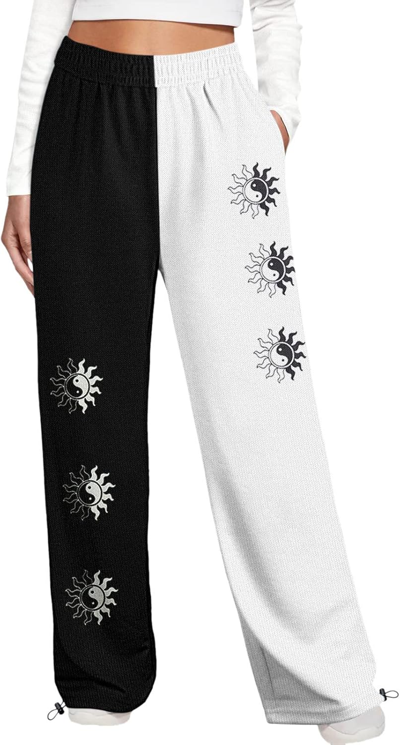 Slighty Wide Leg High-Cinched Linen Sweatpants For Teen Girls