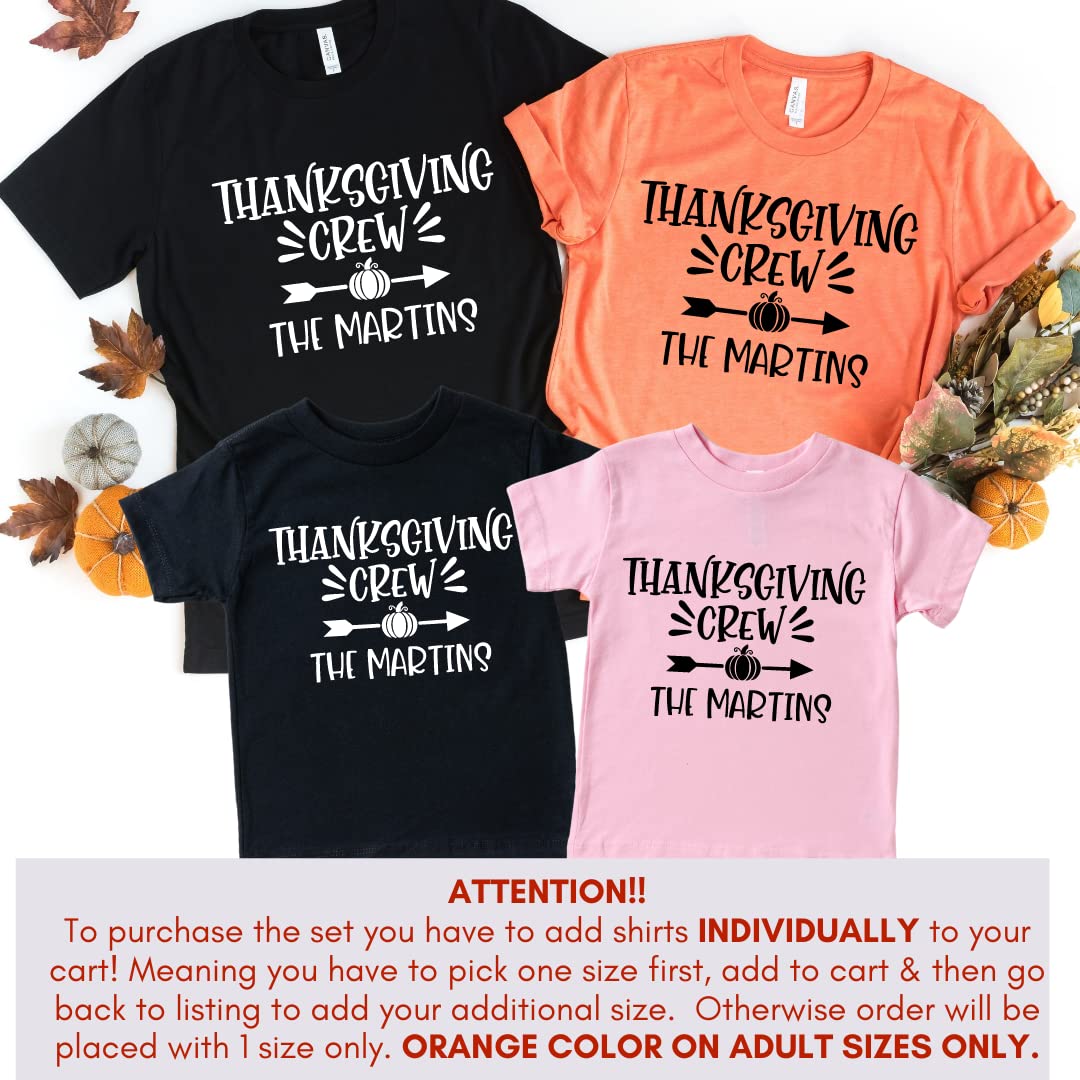 Thanksgiving Crew Family Thanksgiving Outfits Matching Sets for Fall