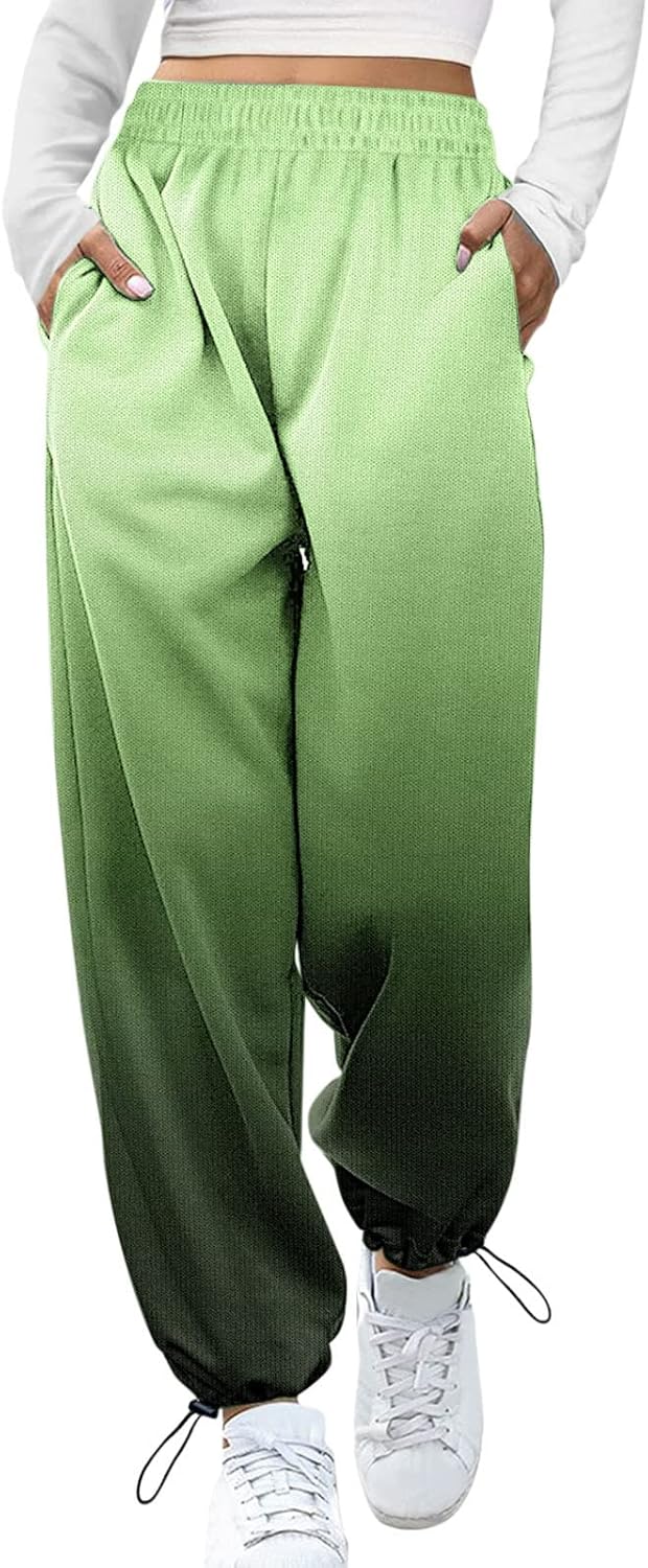 High-Waisted Aesthetic Petite Womens Sweatpants with Pockets
