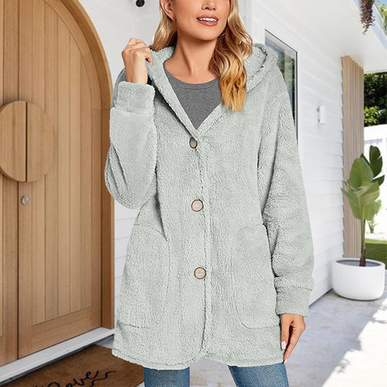 Warm Fashionable Fleece Hoodie for Women