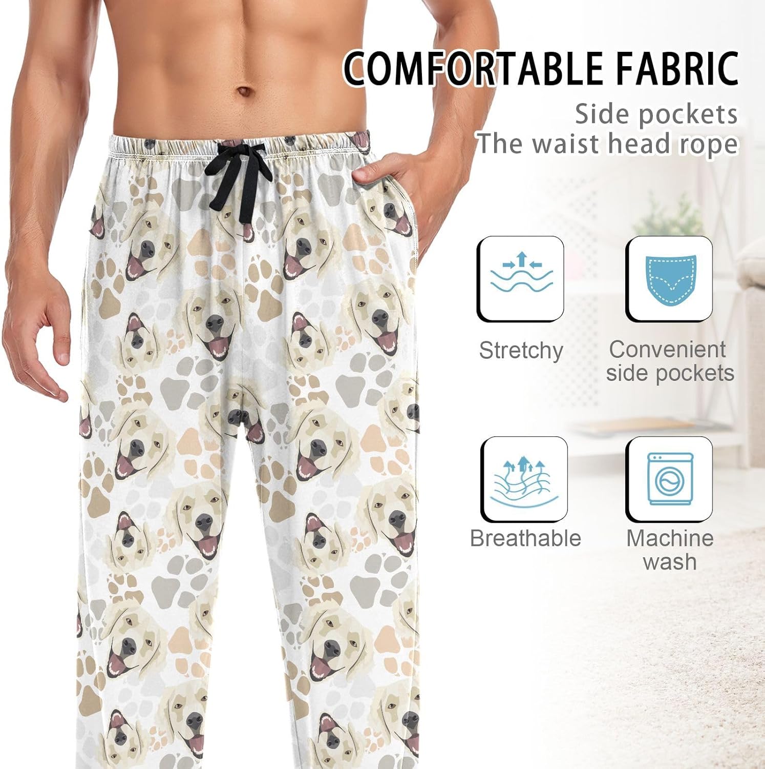 Laprad Mens Womens Pajama Set 2-Piece