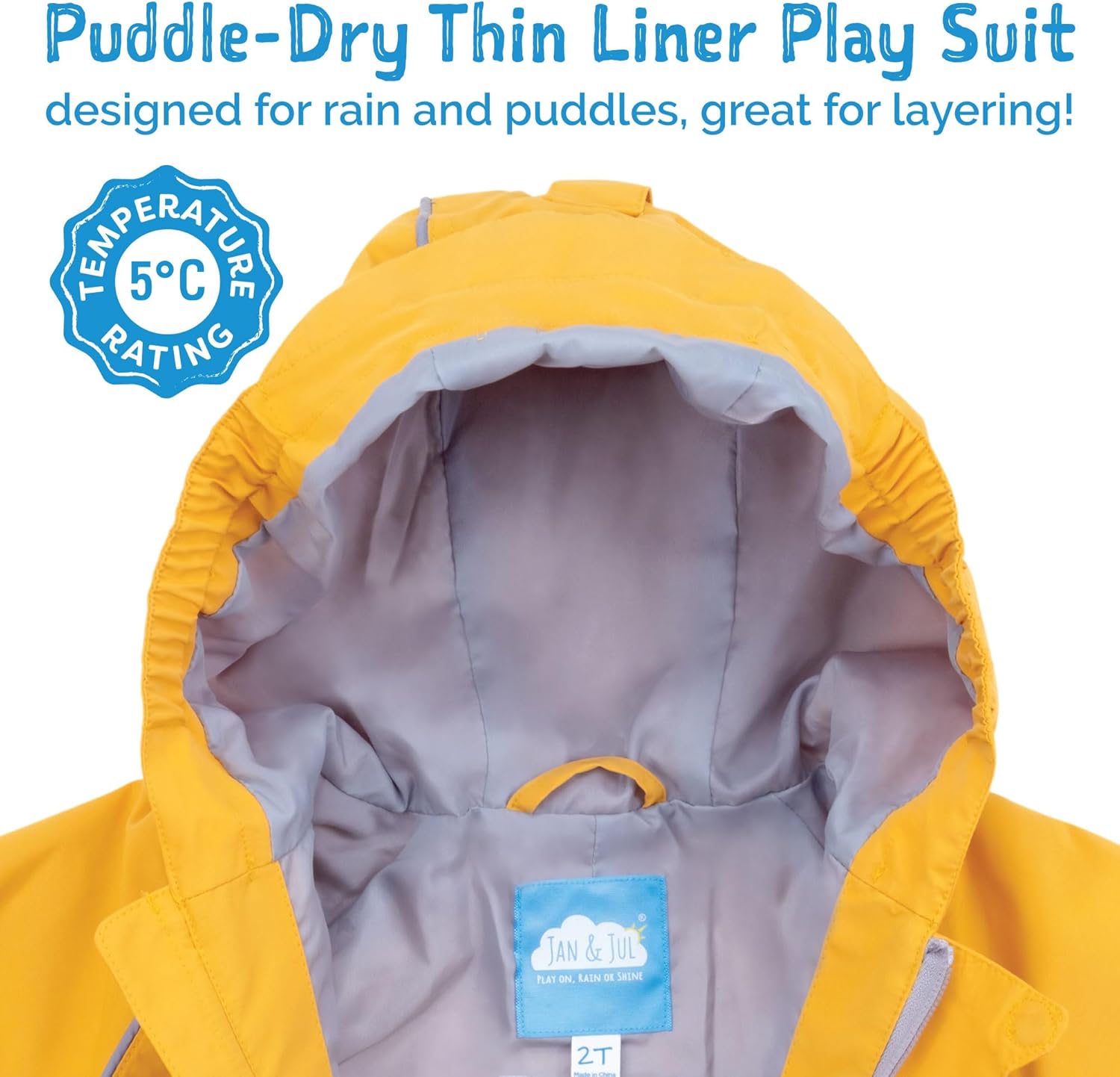 UVe protect Broadcloth rain suit toddlers boys waterproof windproof UV Protection
