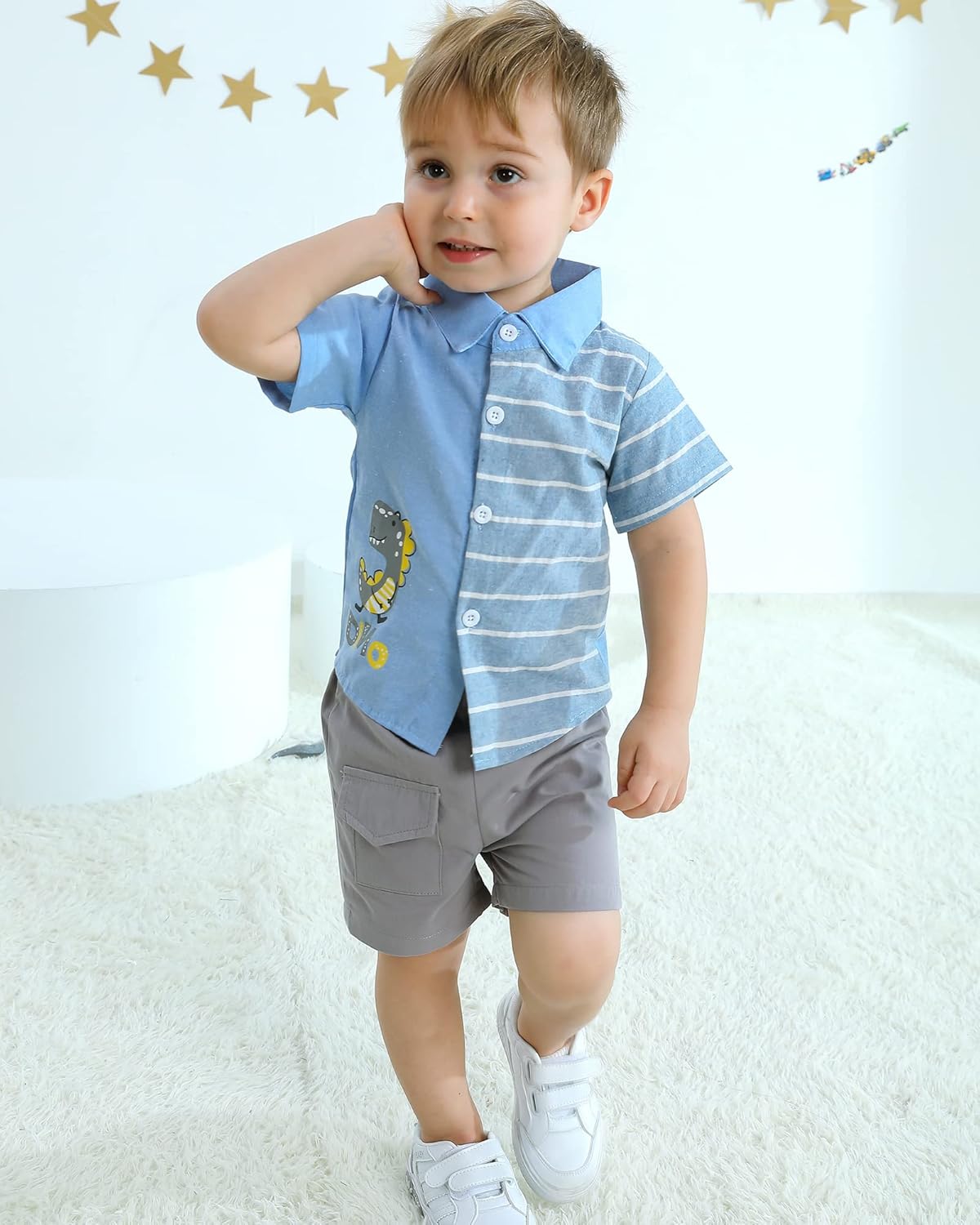 Stylish Dinosaur Toddler Boys Outfit