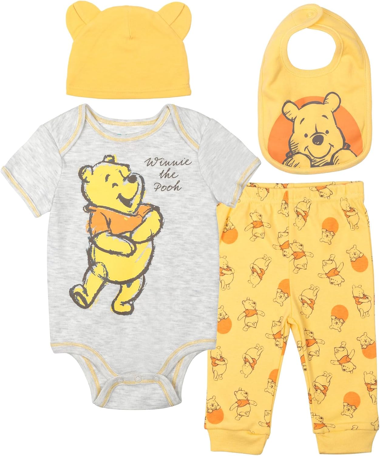 BABY POOH 4-Piece Toddler Set - Super Soft FlatteringmLogin