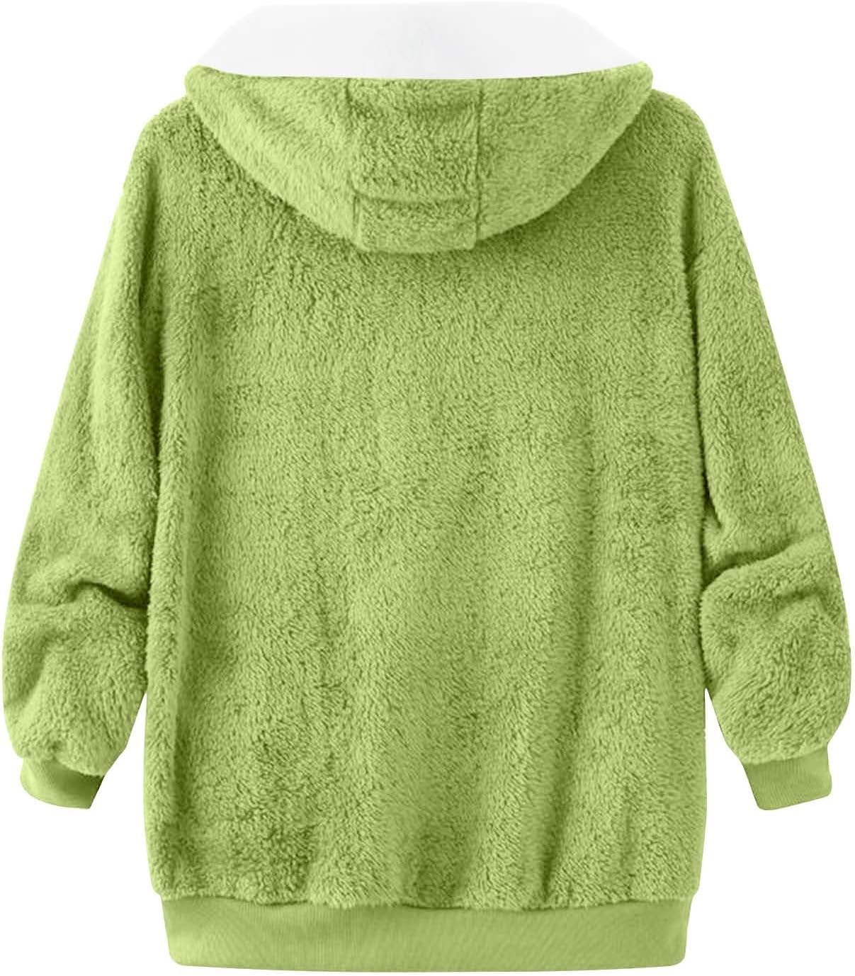 Oversized Soft Fleece Sherpa Hoodie for Women