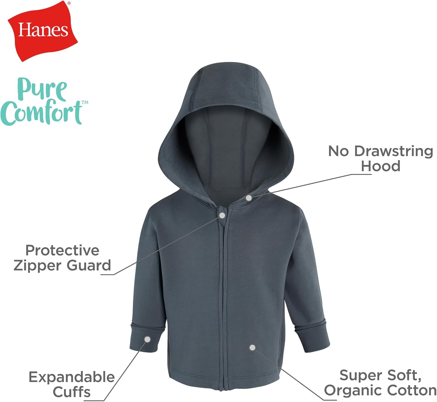 Organic Unisex-Baby French Terry Full-Zip Hoodie