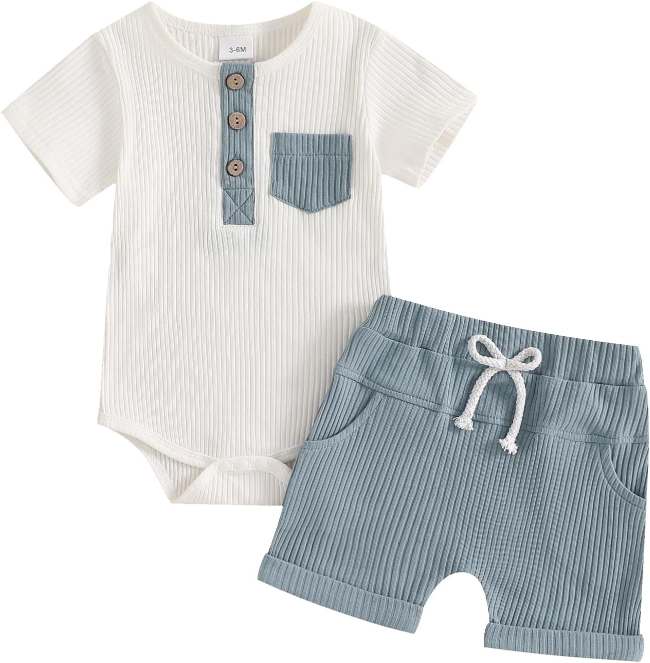 Perfect Summer romper and shorts set for growing boys