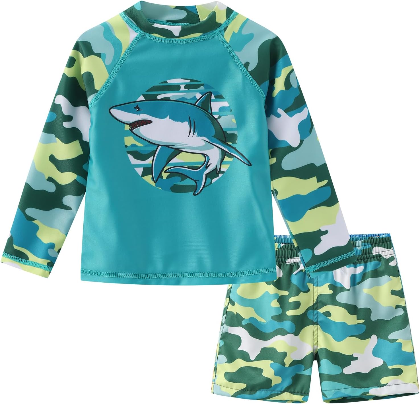 Toddlers Boys Rash Guard Swim Set