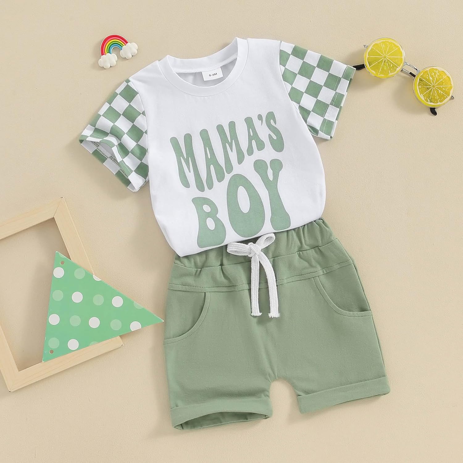 Chic Baby Boy Summer Outfit - Checkedcsv0