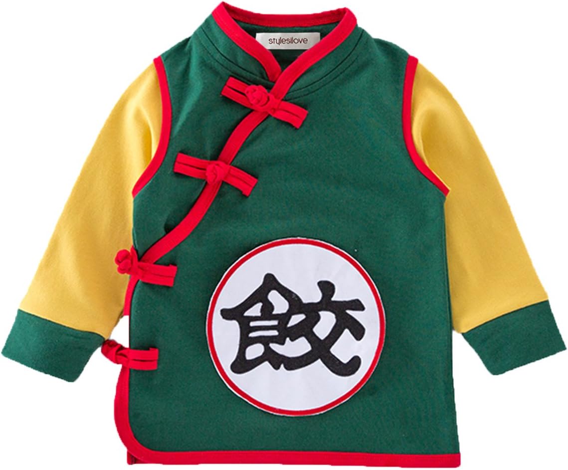 Young Kids Baby Boys Traditional Asian Inspired Long Sleeved Top Sweatshirt