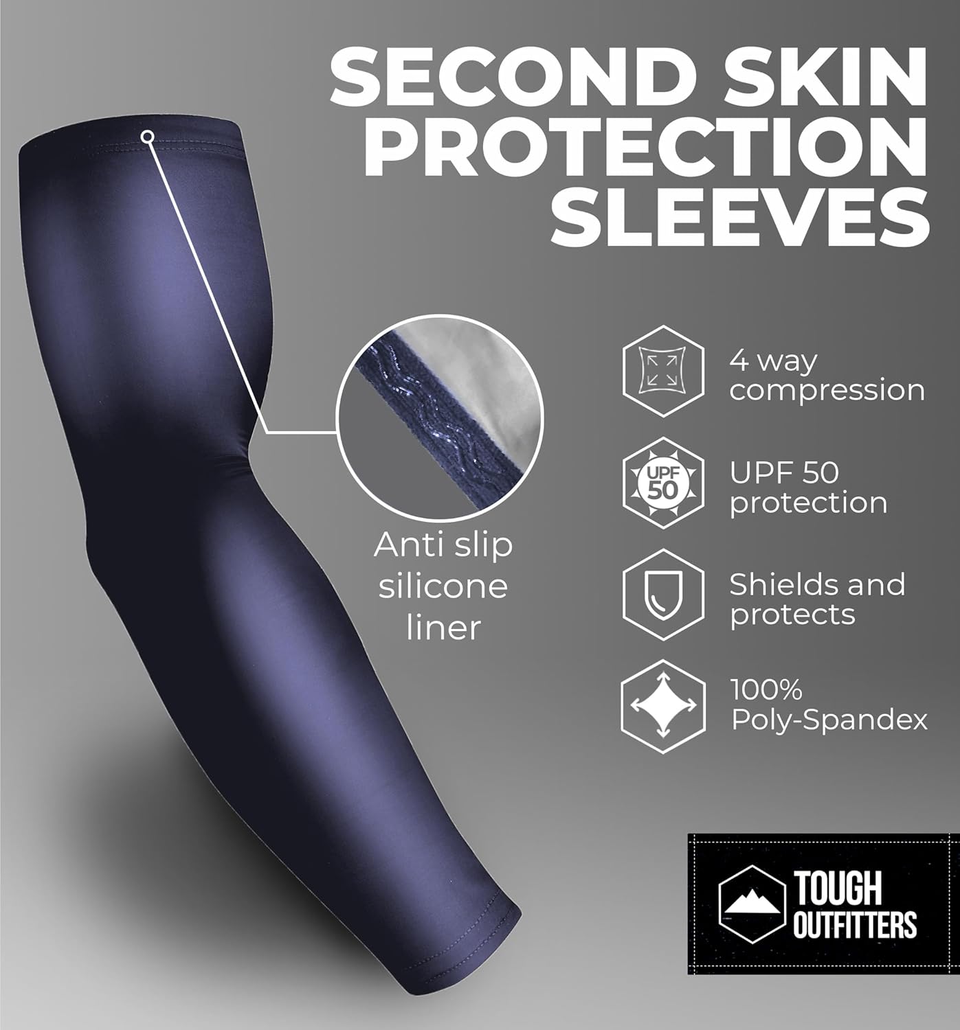 Sports Compression Arm Sleeves for Men Women