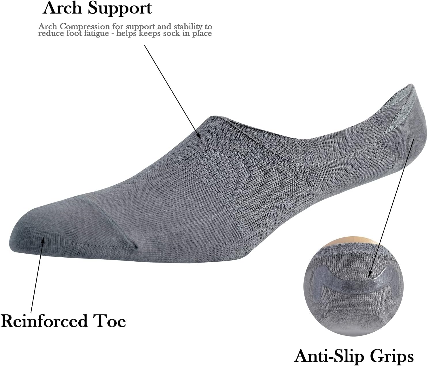 6-Pair Comfort Mens Socks for Daily Wear