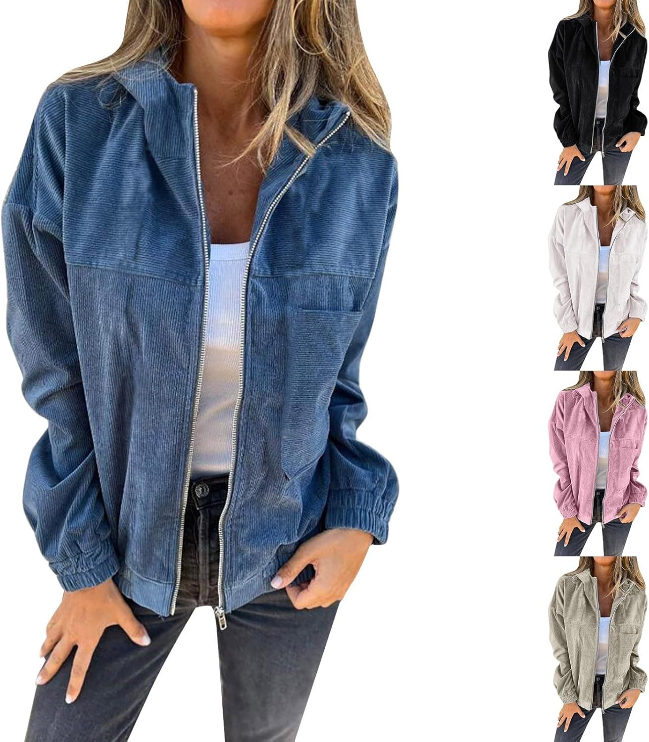 Oversized Shacket Jacket for Women Long Sleeve Hoodie Outwear