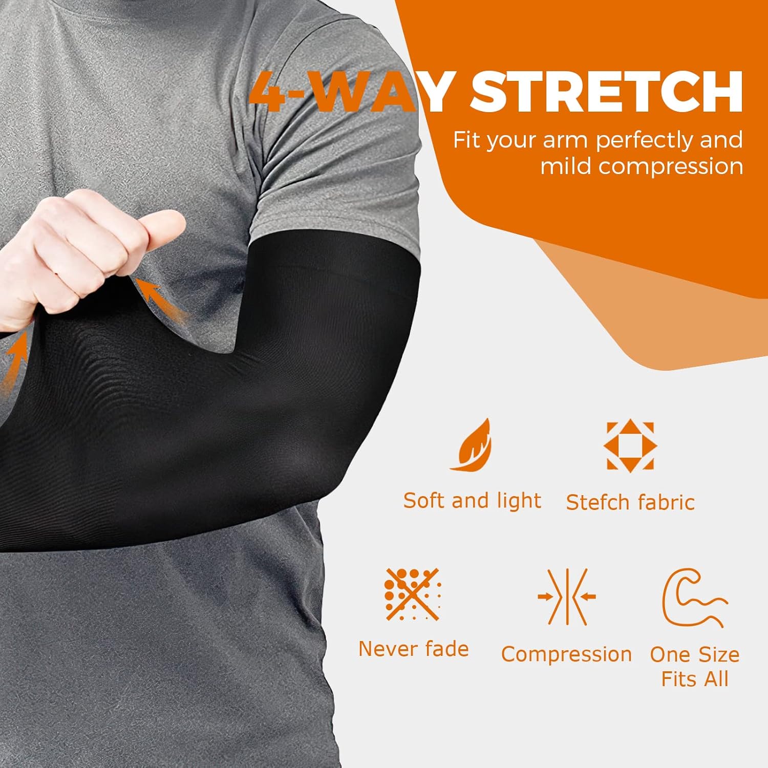 AURUZA 5 Pairs Arm Sleeves Protection Against the Sun