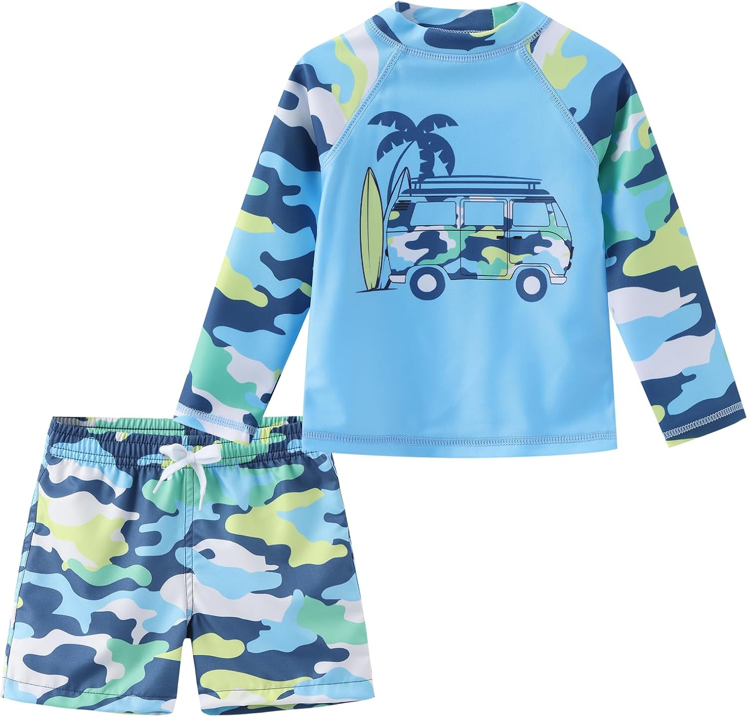 Aisyee Toddler Boys Rash Guard Set