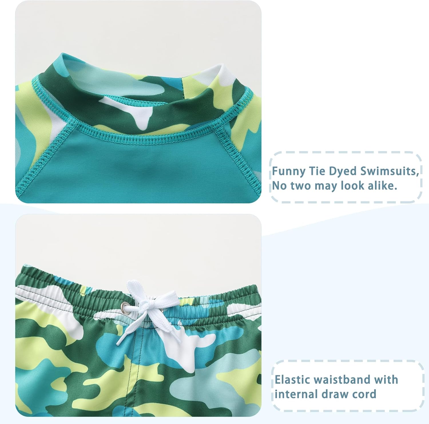 Toddlers Boys Rash Guard Swim Set