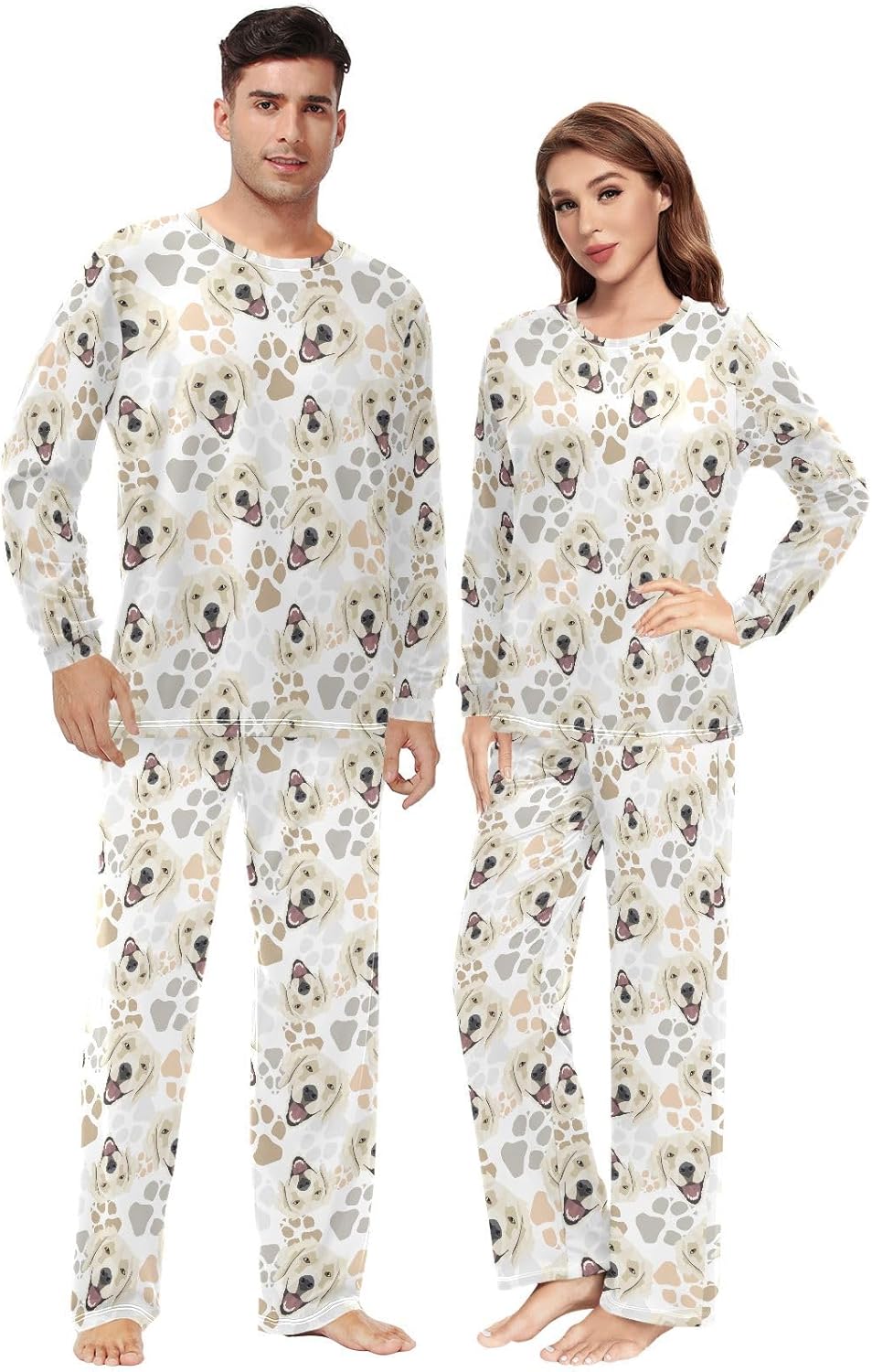 Laprad Mens Womens Pajama Set 2-Piece