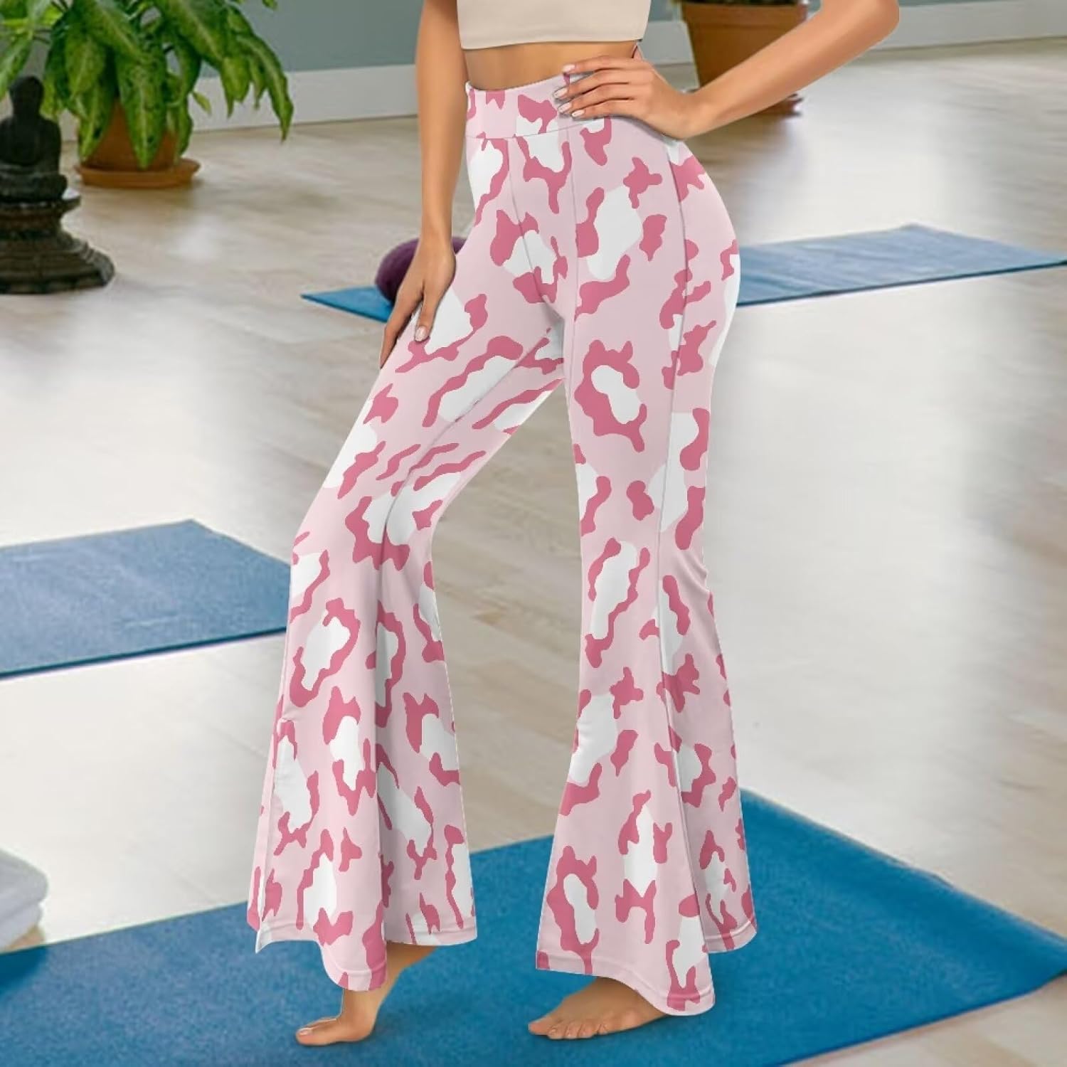 Jndtueit Plus Size Flared Yoga Pants